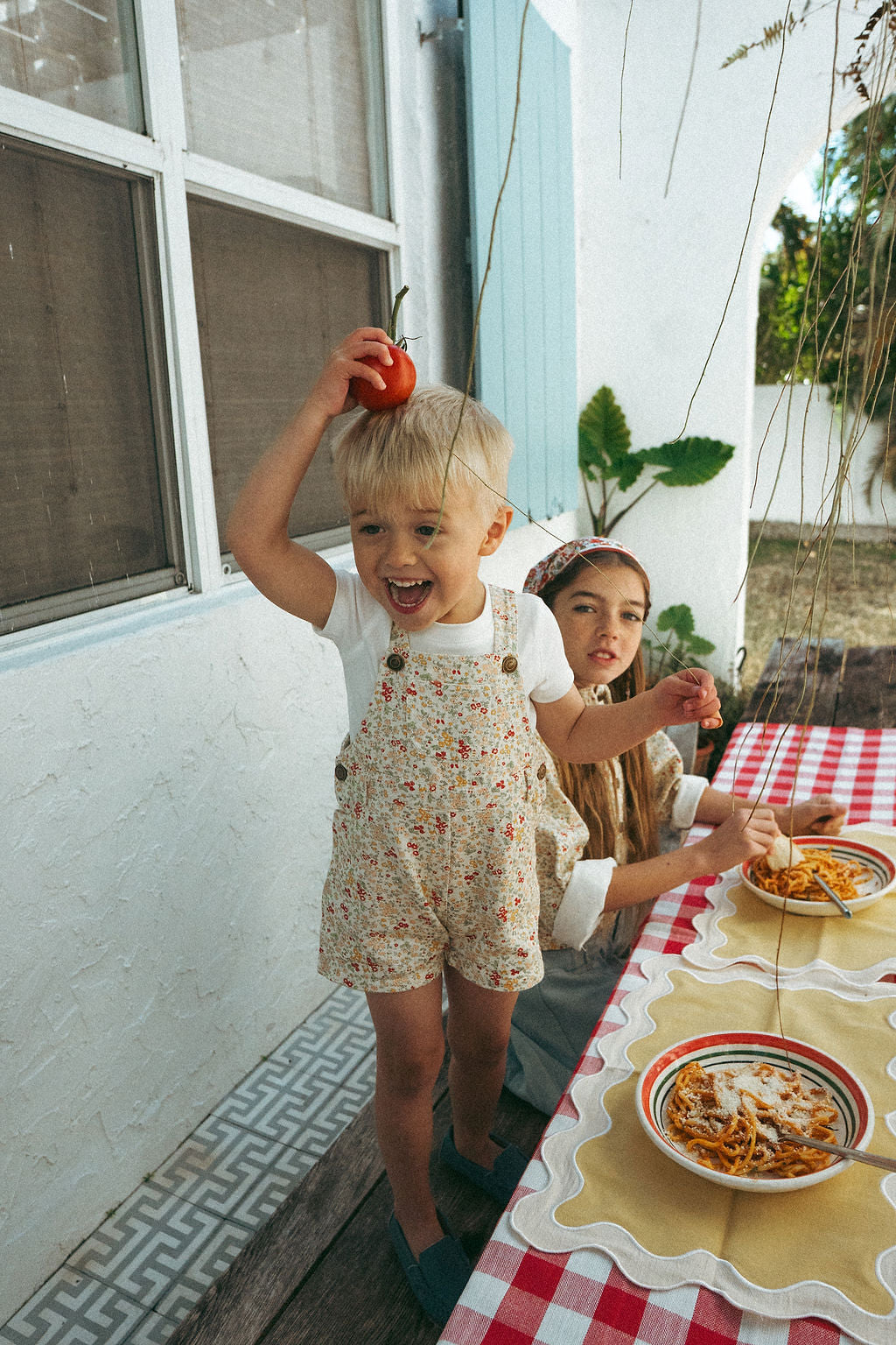 Cottage Floral Short Overall