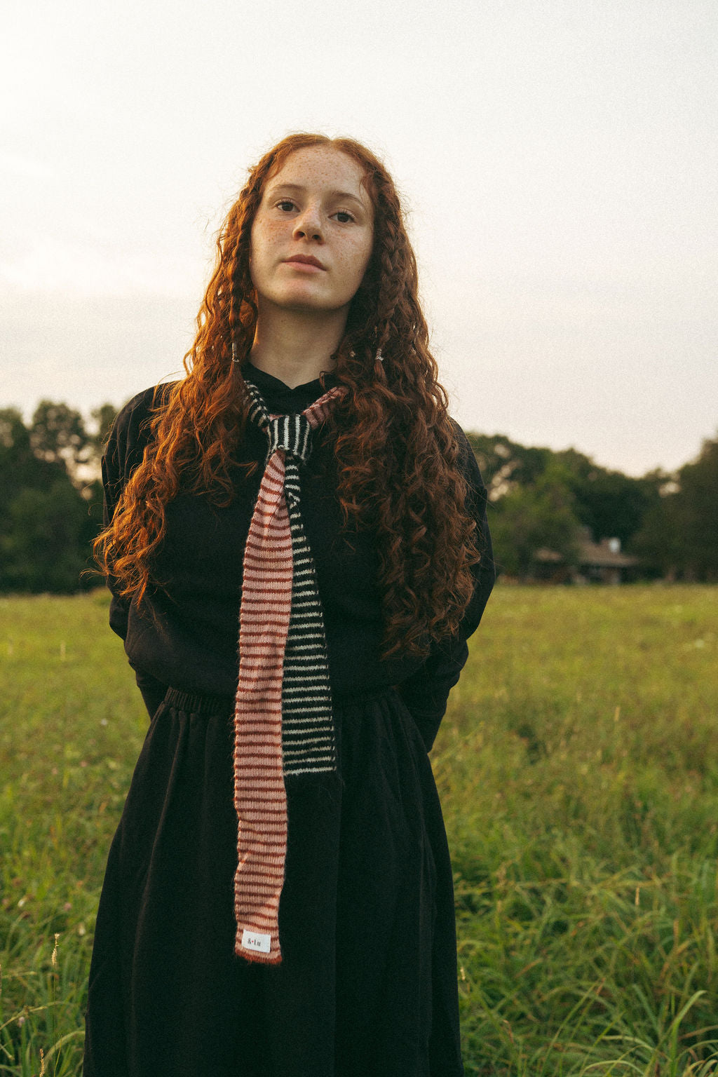 Classic Comfort Hooded Bow Top - Black