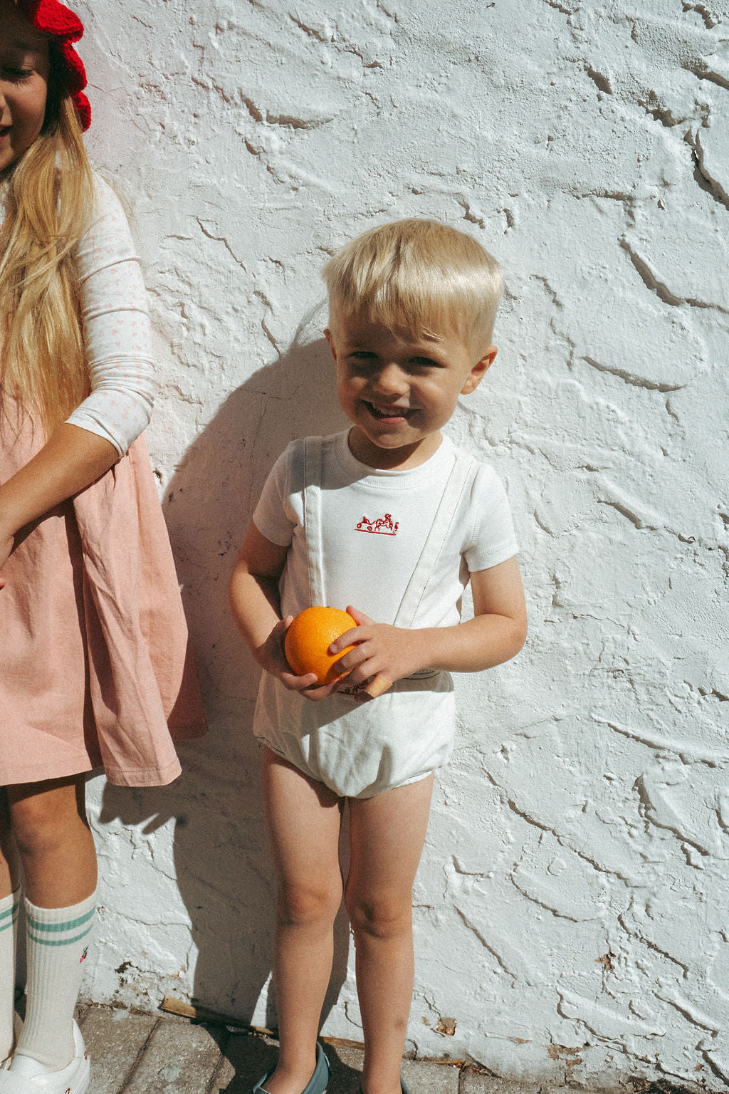 Embroidered Parade Romper - White