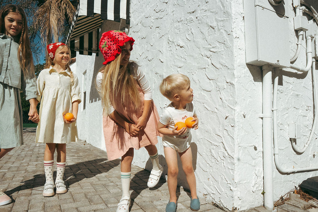 Embroidered Parade Romper - White