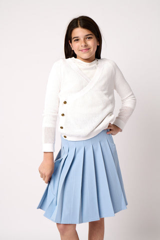 Wrap Style Cardigan - White