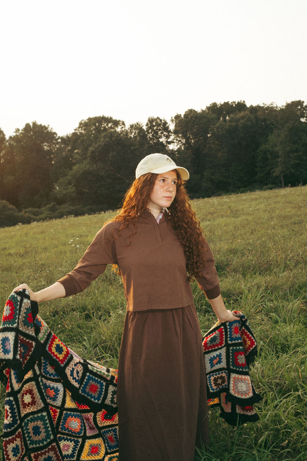 Classic Comfort Sweatskirt - Brown
