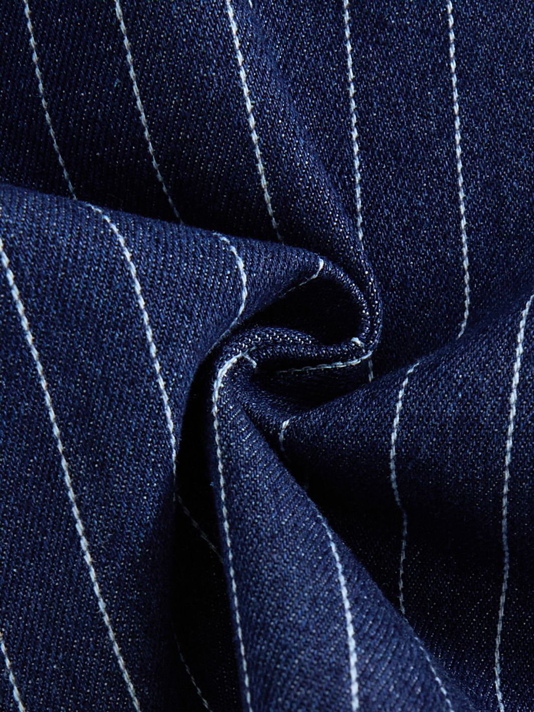 Denim Stripe Crop Vest