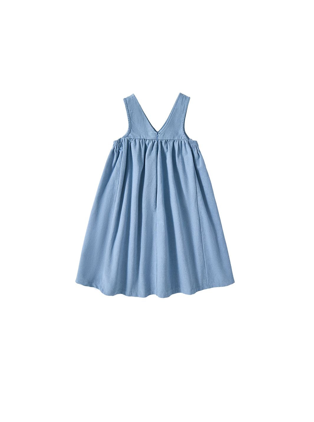 Denim V-neck Jumper - Pale Blue