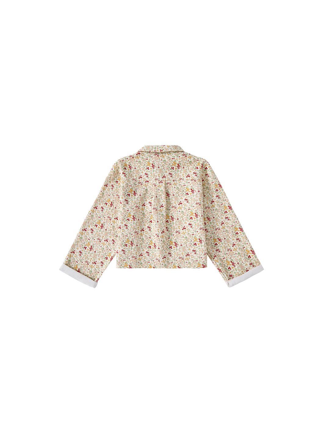 Floral Twill Crop Shirt