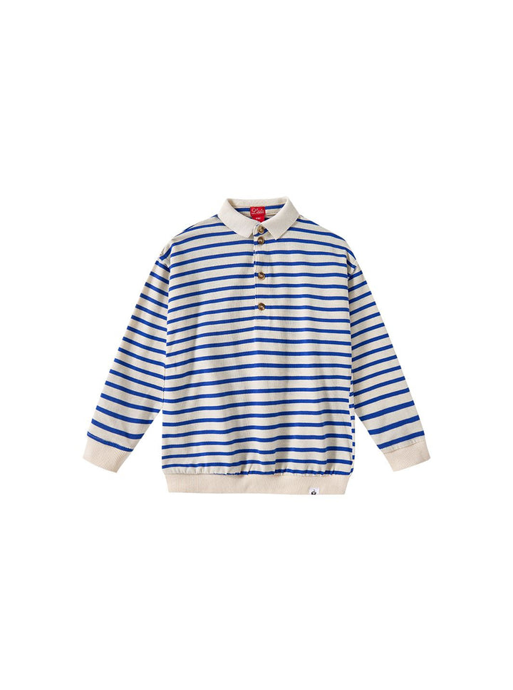 Classic Striped Polo - Royal Blue