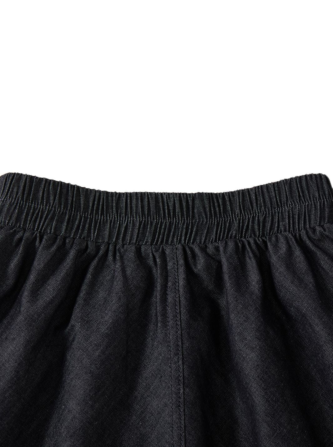 Denim A- Line Skirt - Black