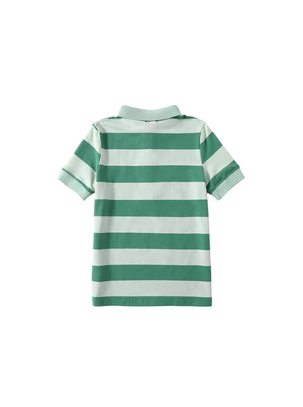 Striped Short Polo - Spring Green