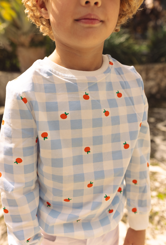 Fruit Check Print Top