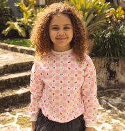 Fruit Gingham Print Top
