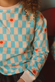 Checked Flower Top