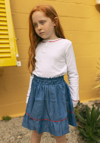 Contrast Stitching Top
