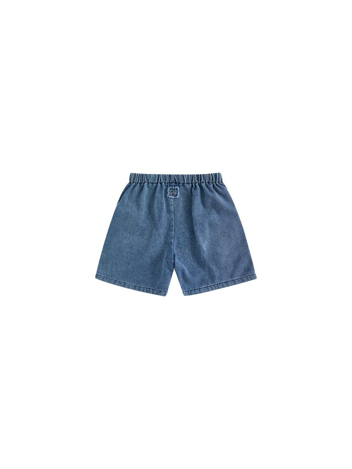 Navy Washed Short Pants