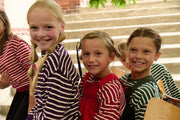 Classic Stripe Top - Plum/White