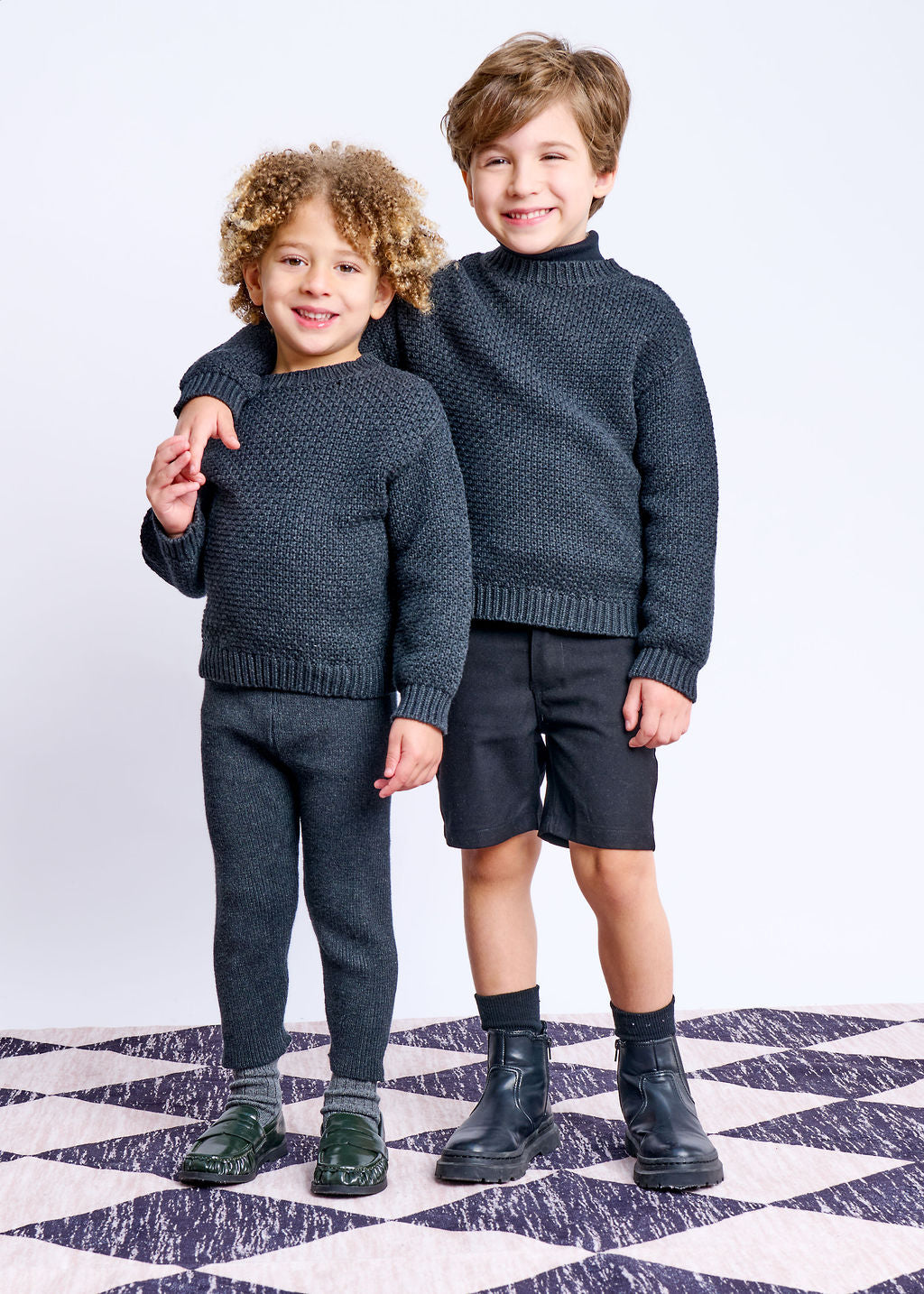 Rib Knit Leggings - Charcoal