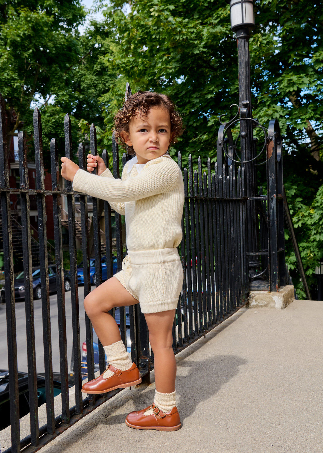 Baby Knit Rib Panty - Almond White