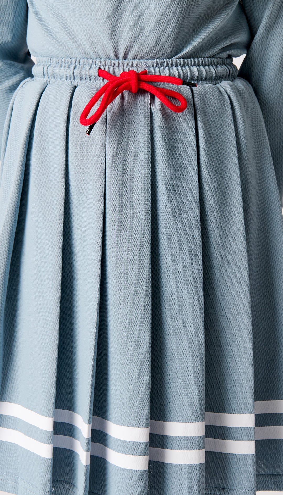Pleated Double Stripe Skirt