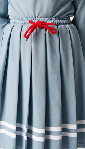 Pleated Double Stripe Skirt