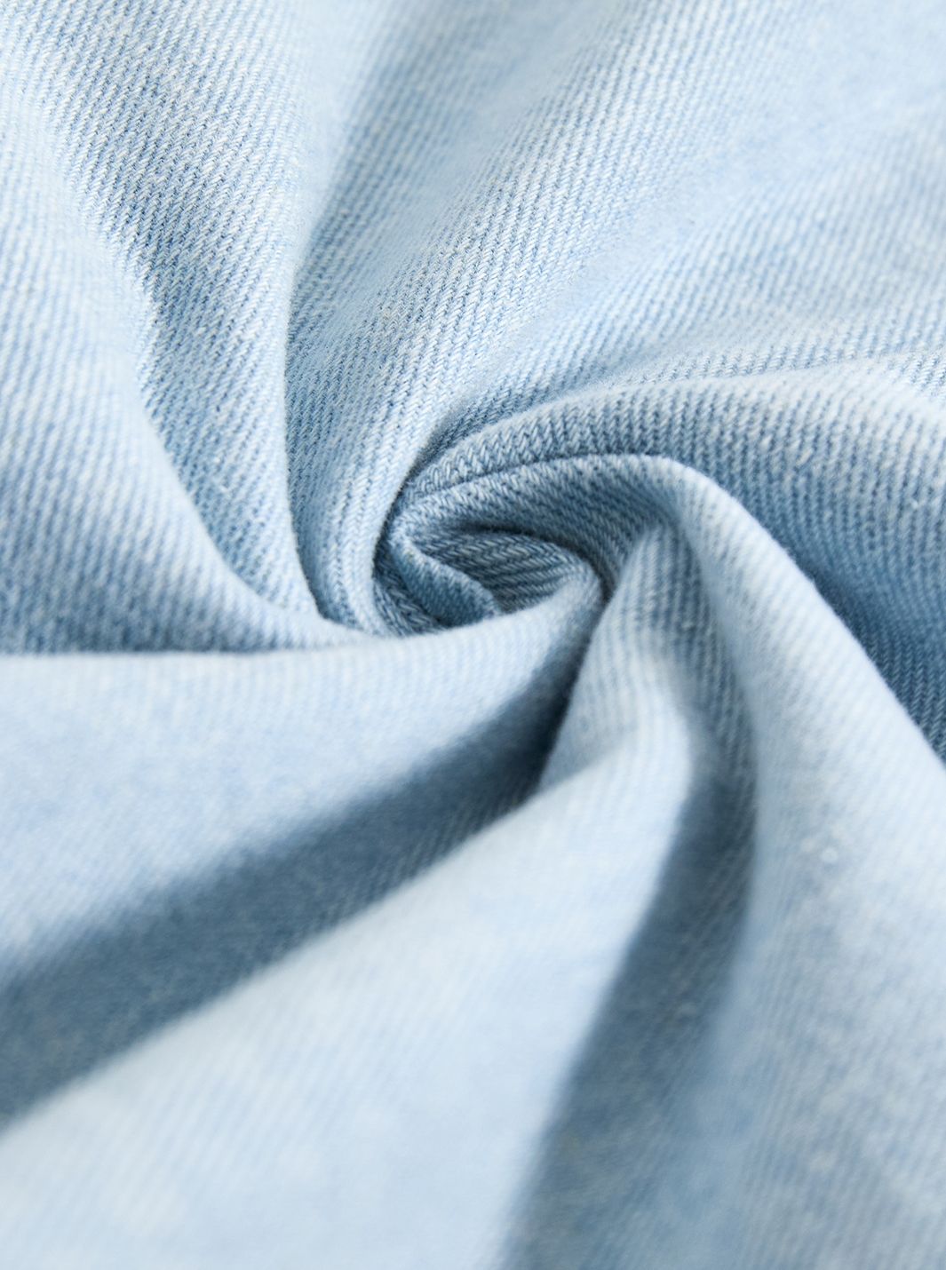 & Lu Denim Thick Tea Length Skirt - Pale Blue