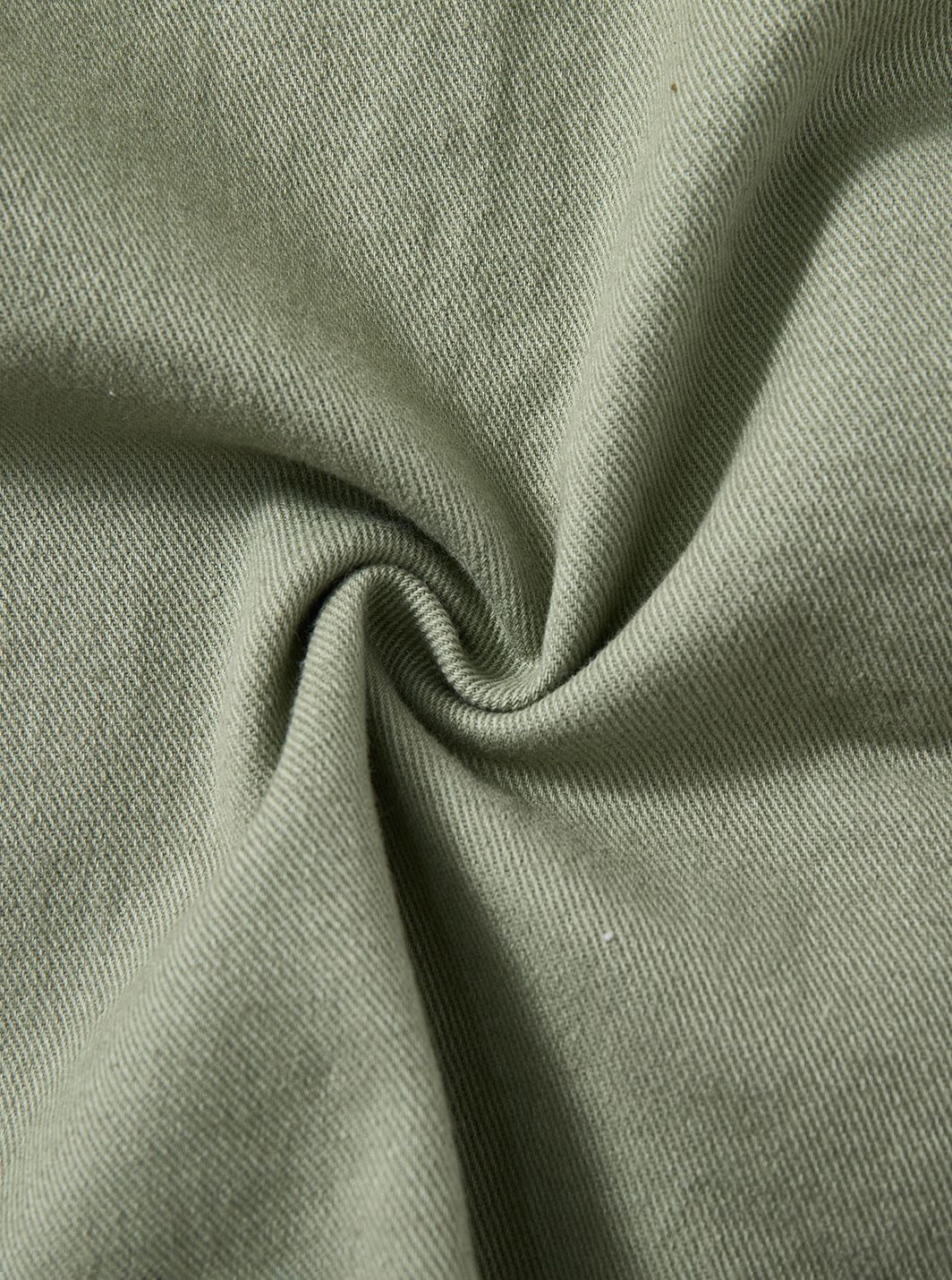 Twill Solid Shirt Style Dress - Pale Green