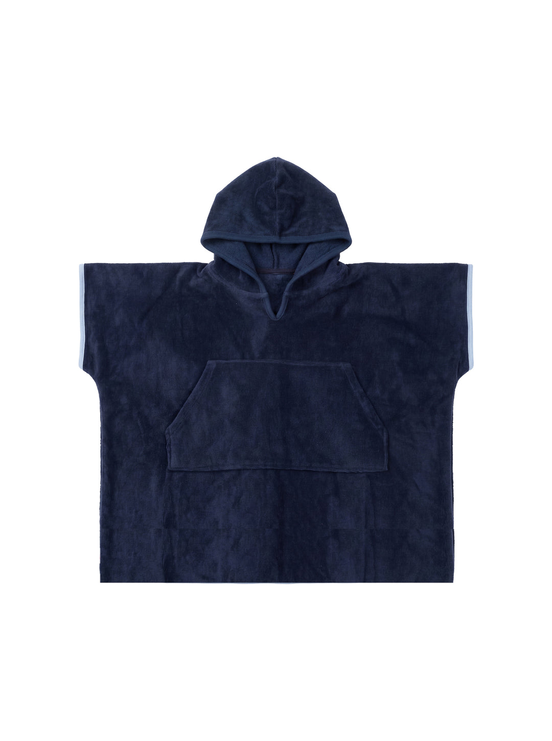 Striped Poncho - Navy