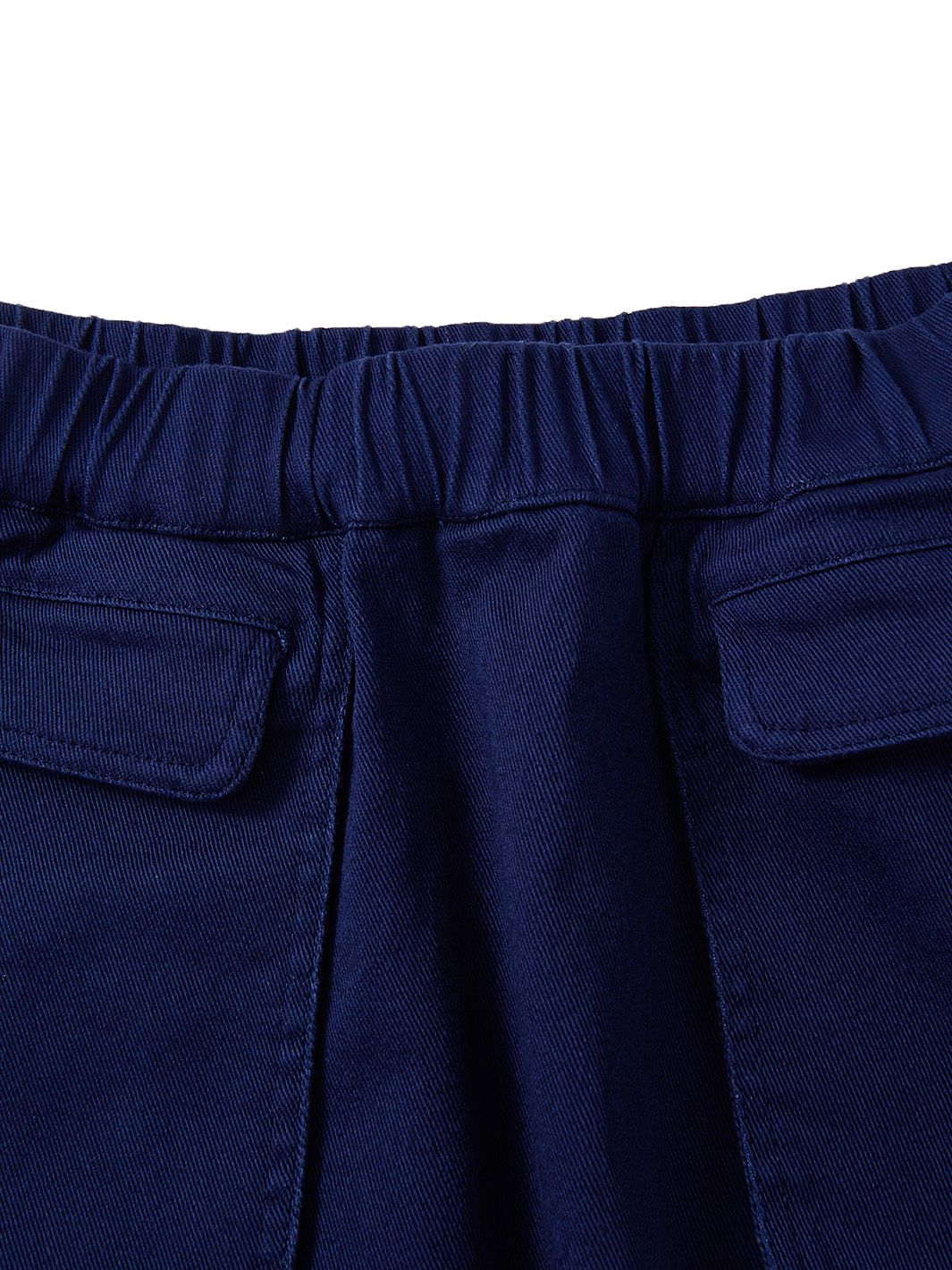 & Lu Twill Pocket Tea Length Skirt - Navy Blue