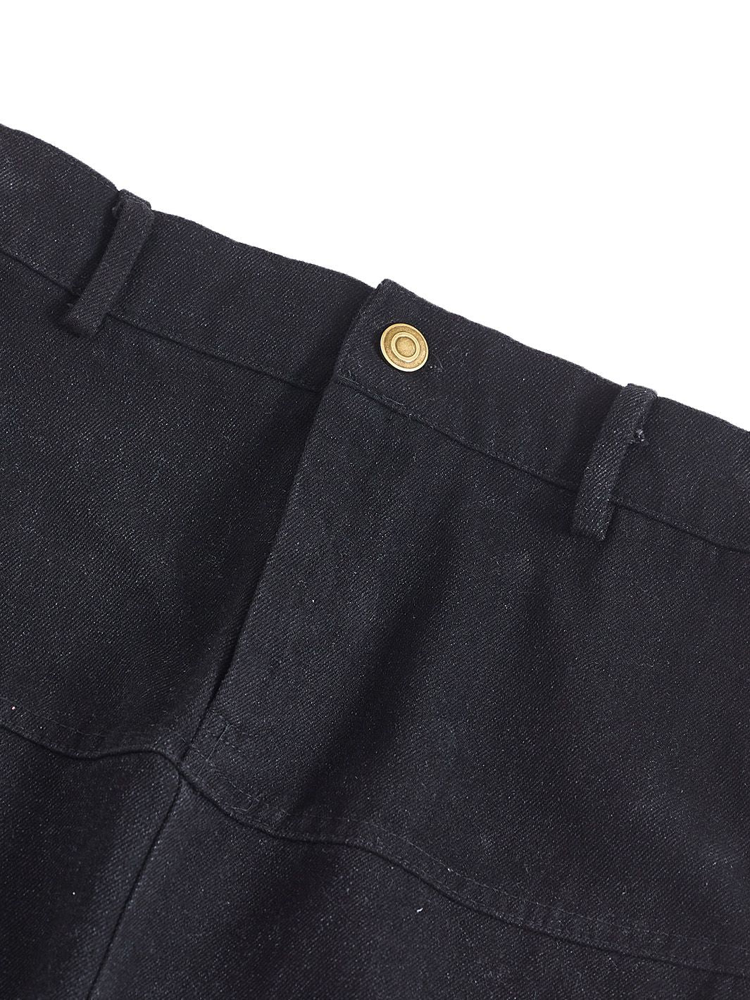 & Lu Denim Thick Tea Length Skirt - Black