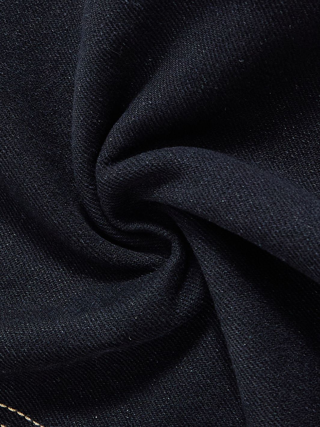 Denim Thick Topstitch Jumper - Black