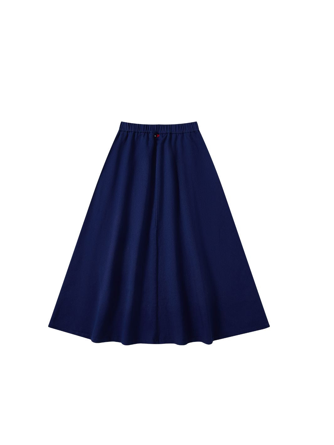 & Lu Twill Pocket Tea Length Skirt - Navy Blue