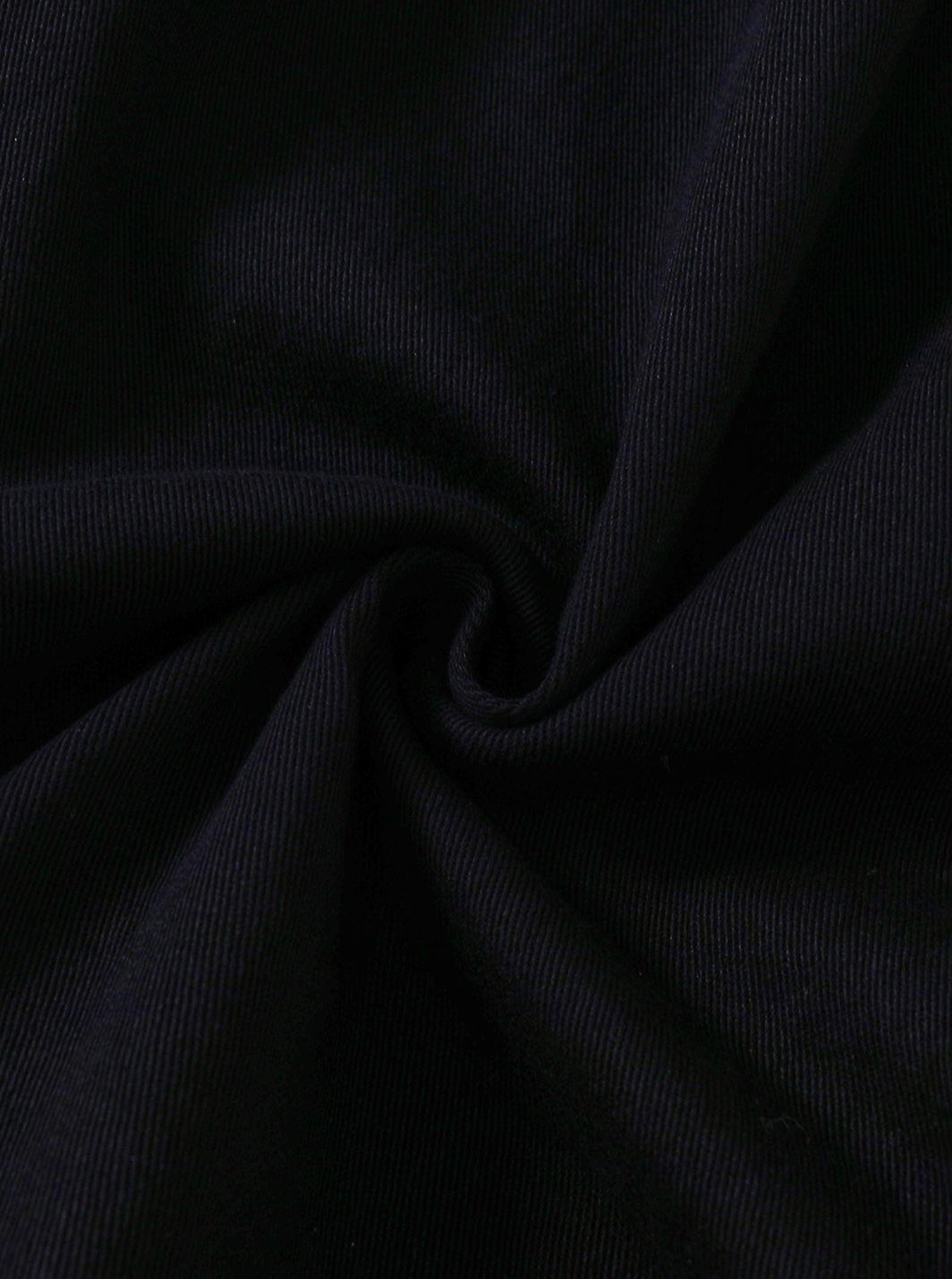 & Lu Twill Pleated Tea Length Skirt - Black