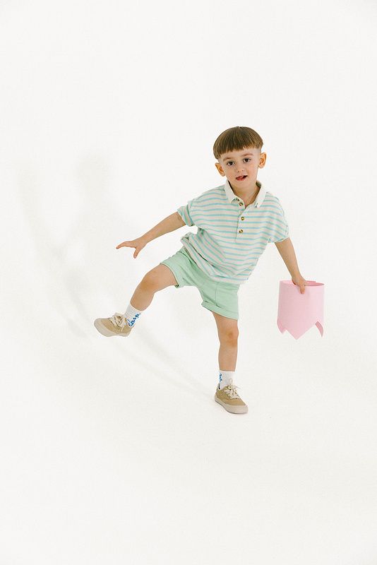 Classic Striped Polo - Teal