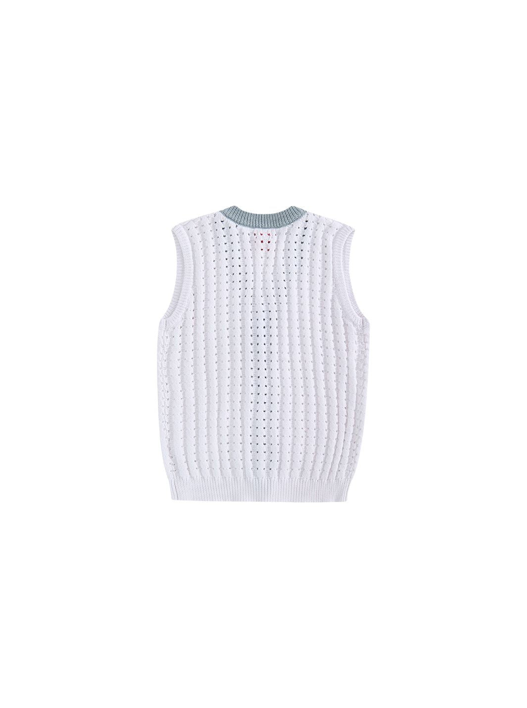 Eyelet Rib Stitch Vest
