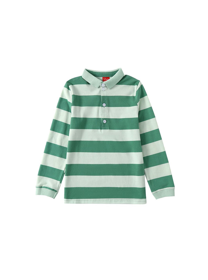 Striped Polo - Spring Green