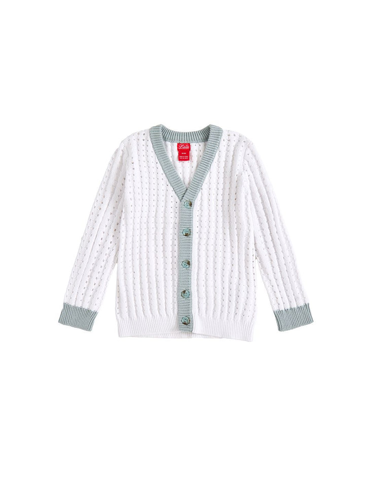Eyelet Rib Stitch Cardigan