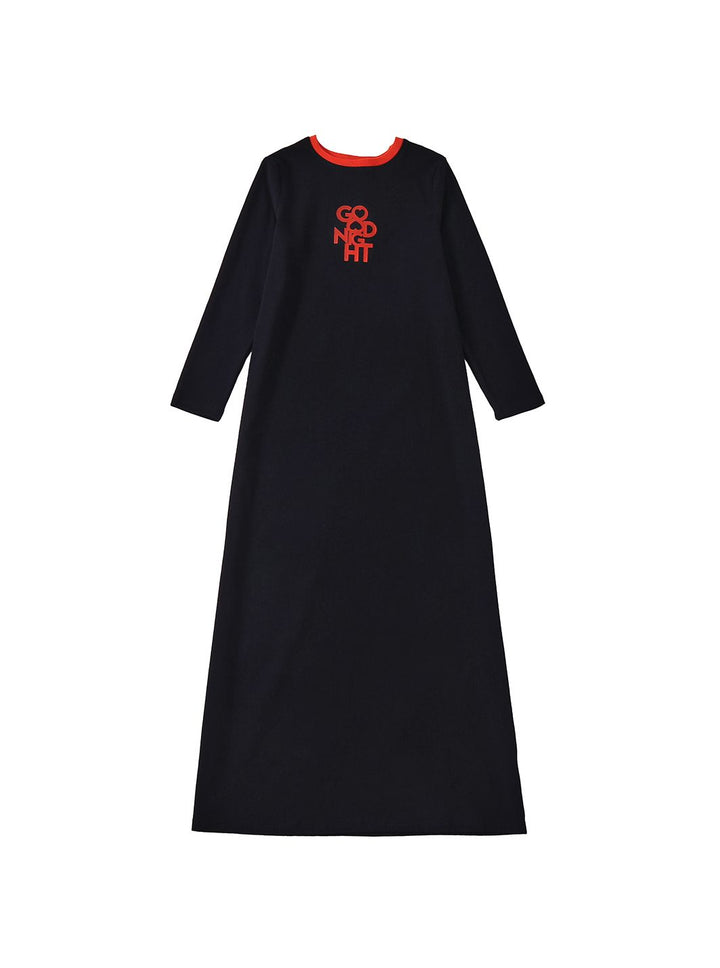Heart Goodnight Print Nightgown