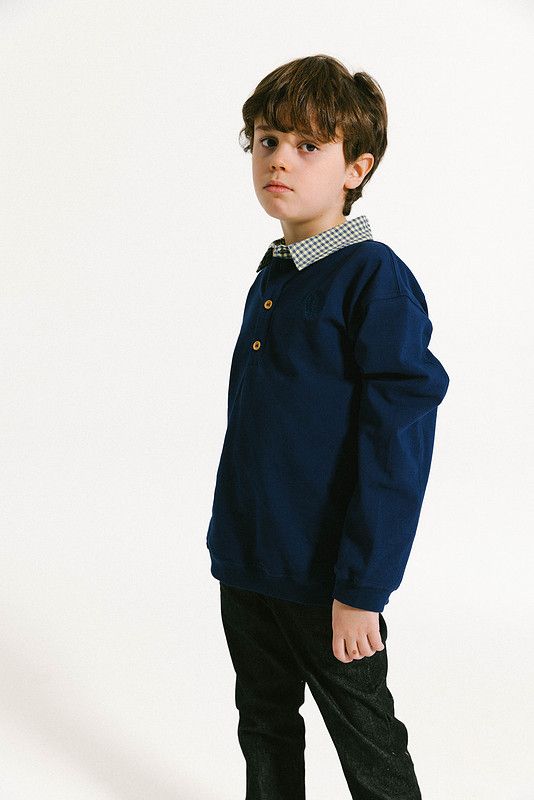 Gingham Emblem Polo