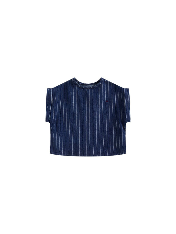 Railroad Stripe  Crop Vest
