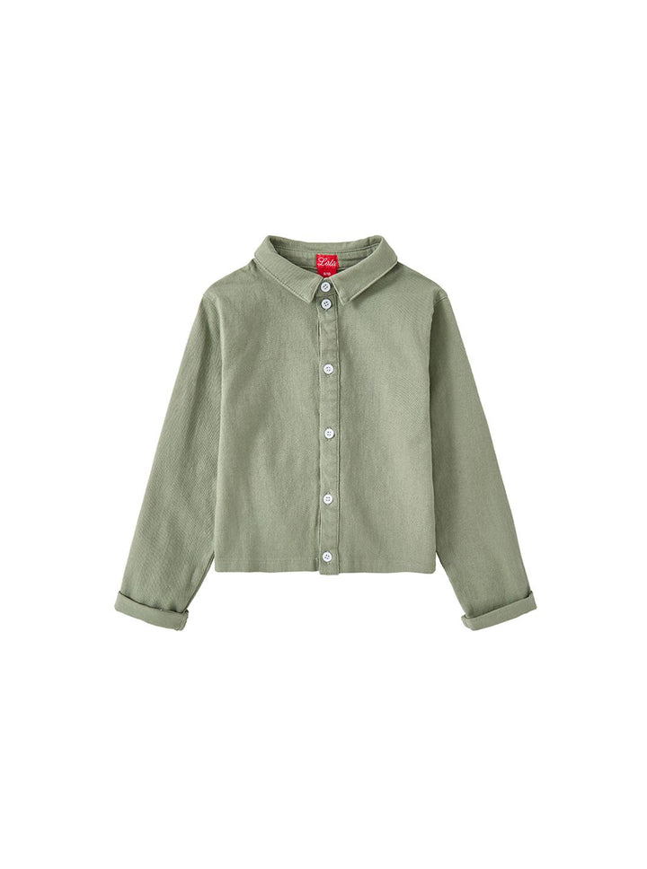 Drift Twill Crop Shirt - Pale Green