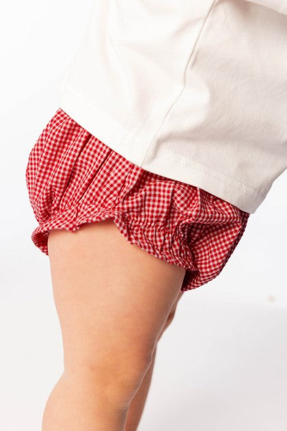 Picnic  Ruffle Bloomer - Red