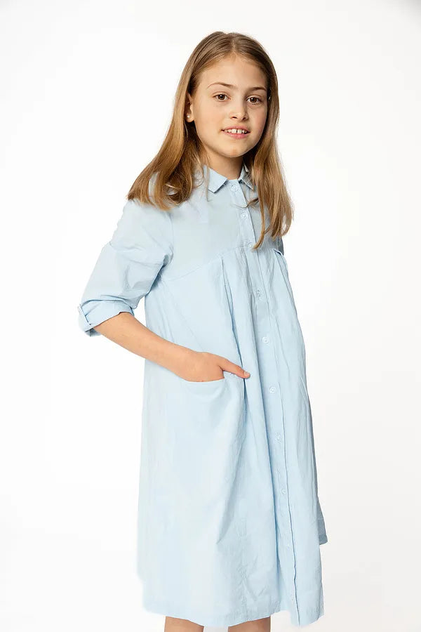 Solid Pleat Dress
