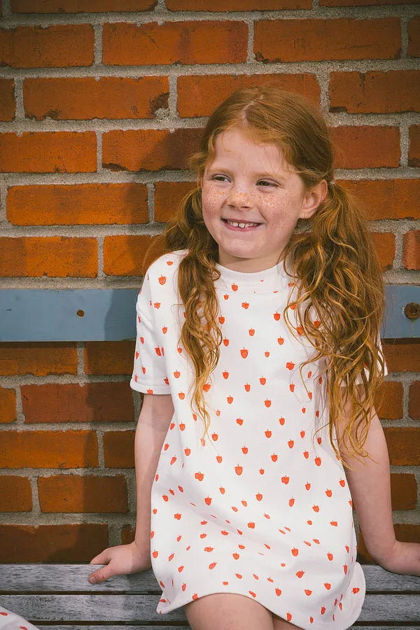 Fruitstand Short Sleeve Dress - Strawberry