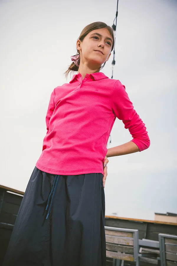 & Lu Emblem Collared T-Shirt - Pink