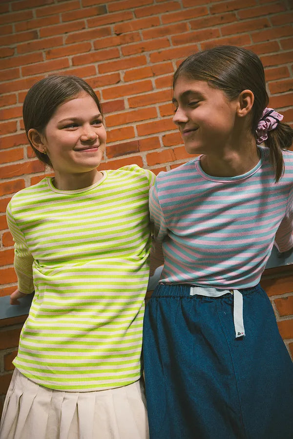 & Lu Ribbed Striped T-shirt - Pink
