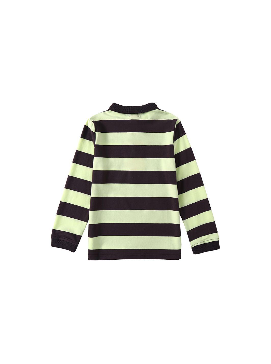 Striped Polo - Ash Grey