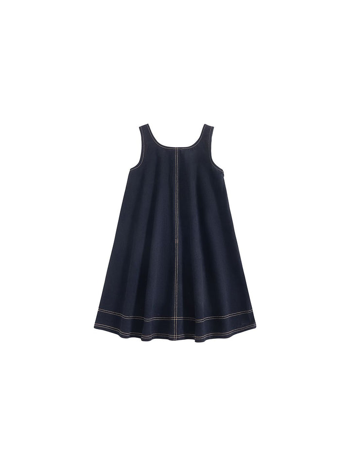Denim Thick Topstitch Jumper - Black