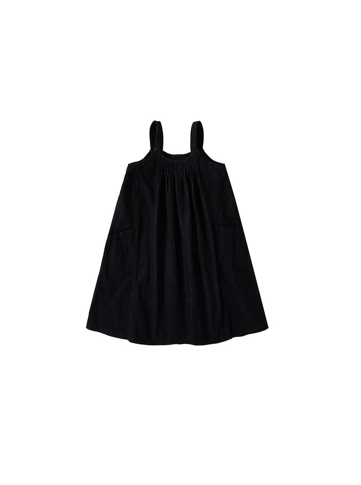 Denim Tucks Jumper - Black