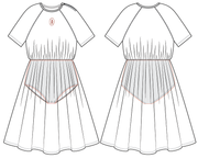 Seersucker Stripe Swim Dress - Black Stripe