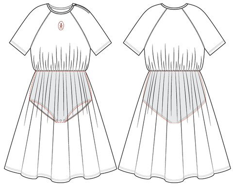 Seersucker Stripe Swim Dress - Black Stripe
