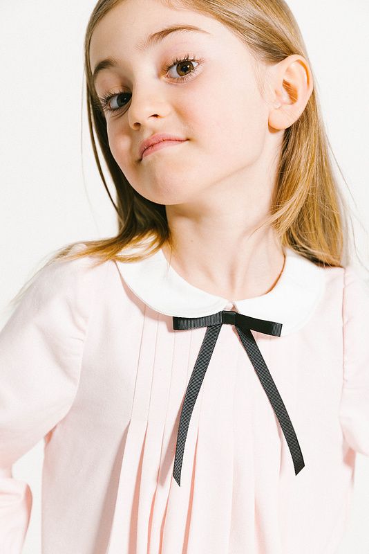 Powder Collar Bow Dress