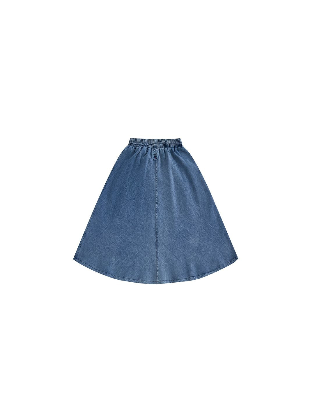 Washed Navy A-line Skirt